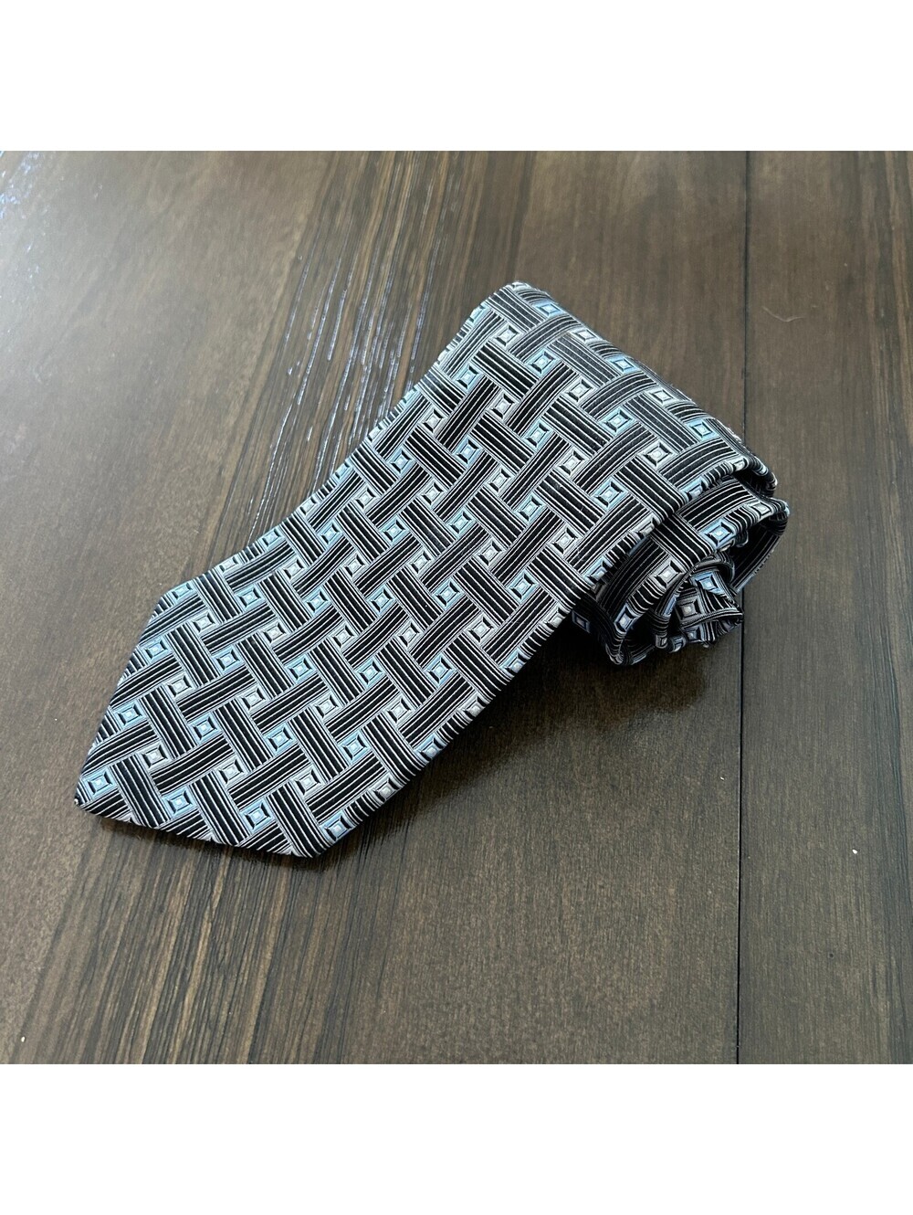 VTG Y2K 90s Executive Collection Tom James Geometric Tie